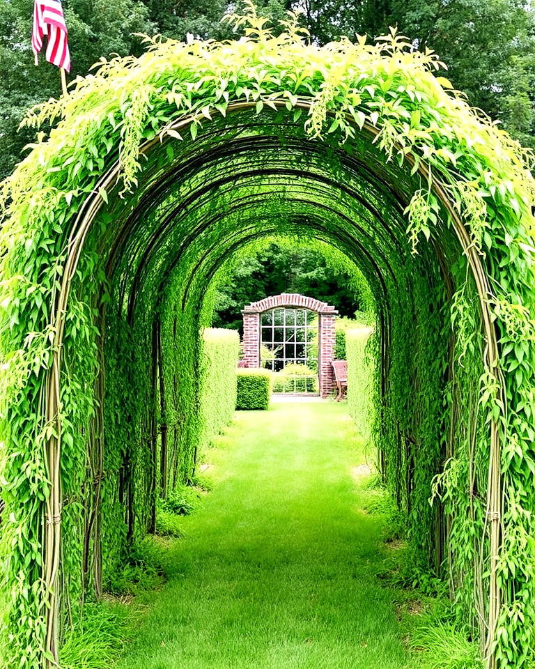 living willow tunnel - 25 Garden Arch Ideas