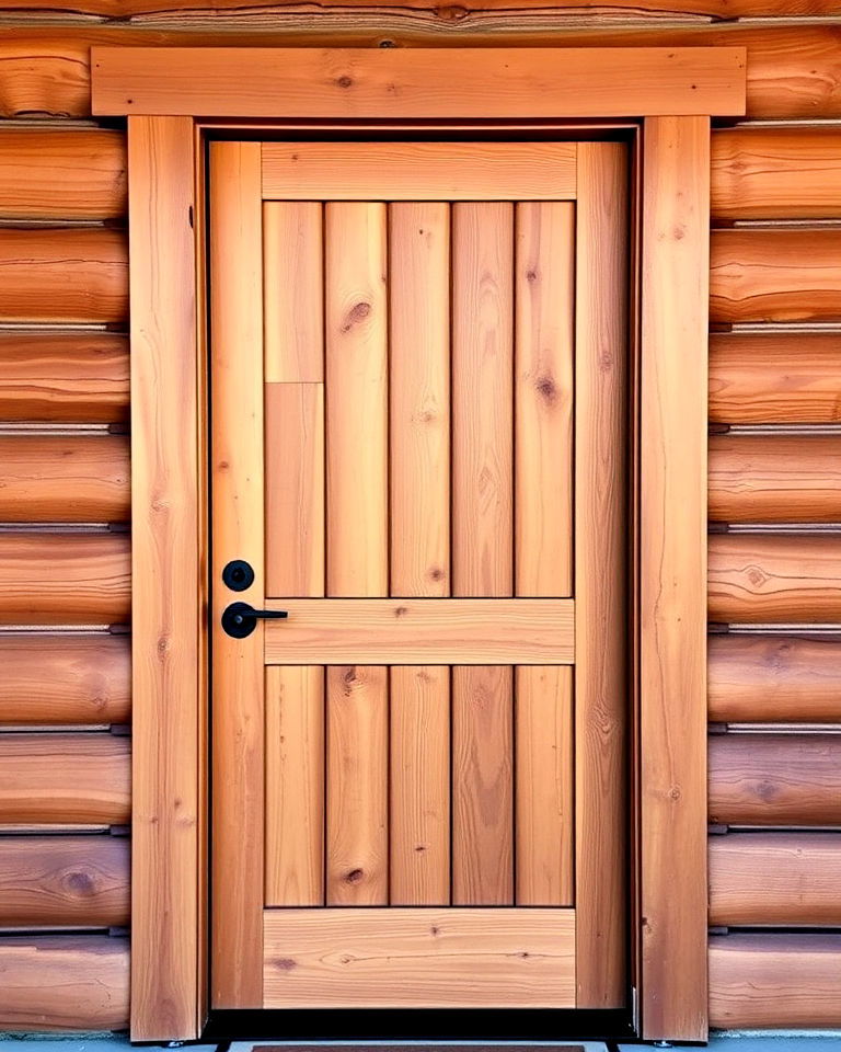 log cabin style door - 20 Rustic Front Door Ideas