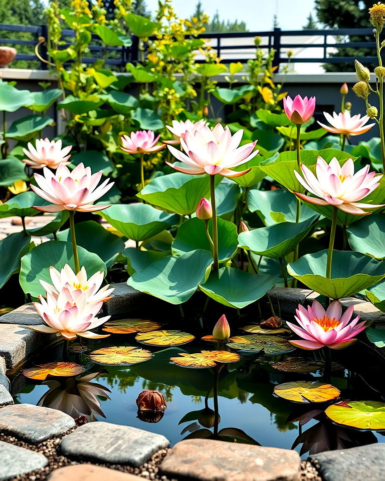 lotus flower garden asian landscaping - 25 Asian Landscaping Ideas