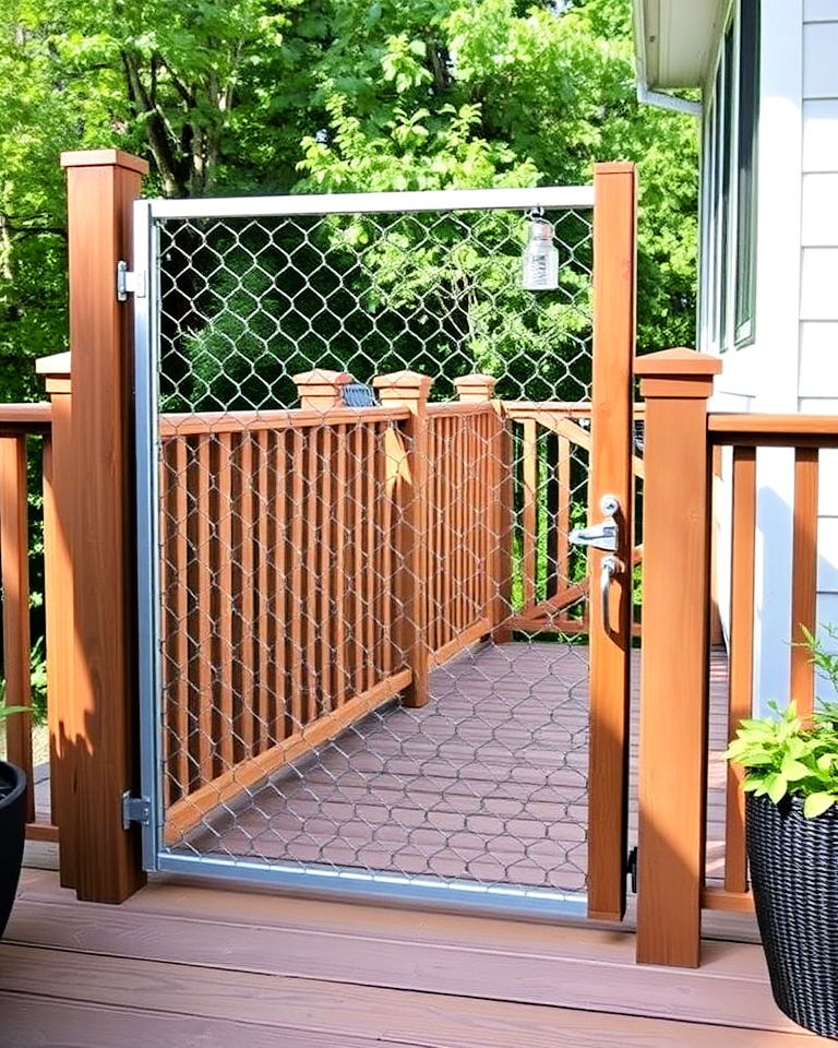 low maintenance chain link deck gate - 25 Deck Gate Ideas