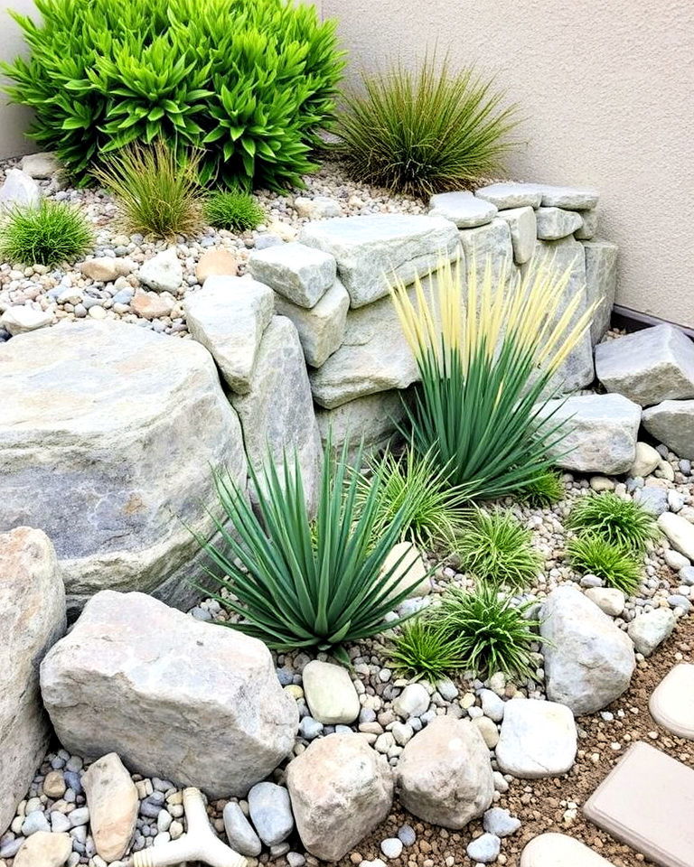 low maintenance coastal rock garden - 20 Seaside Themed Garden Ideas