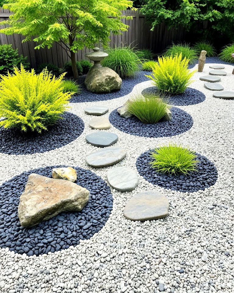 low maintenance gravel and pebble beds - 25 Asian Landscaping Ideas