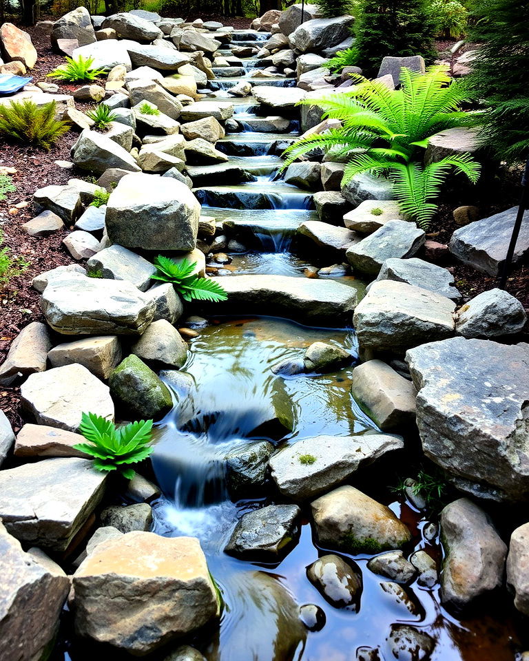 low maintenance natural stone stream - 25 Small Garden Stream Ideas
