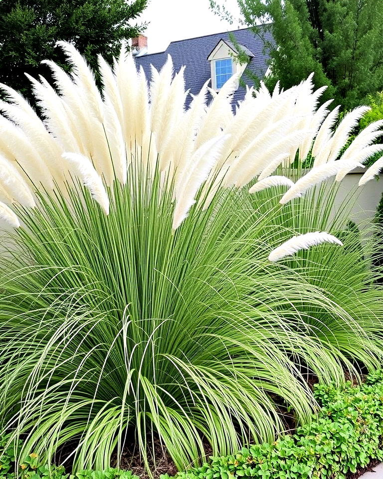 low maintenance ornamental grasses for soft boundaries - 25 Front Yard Privacy Landscaping Ideas