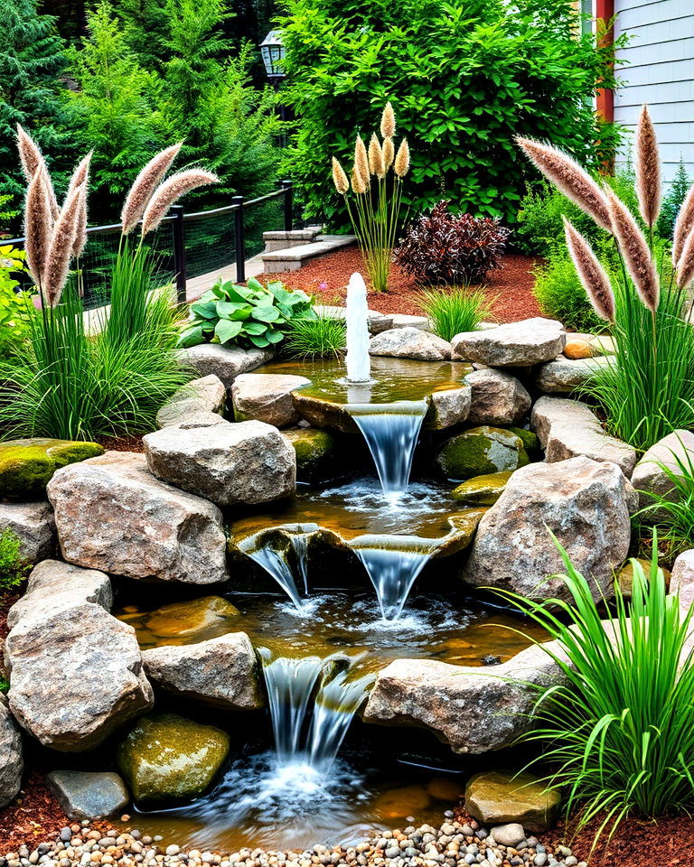 low maintenance pondless water features - 15 Michigan Landscaping Ideas