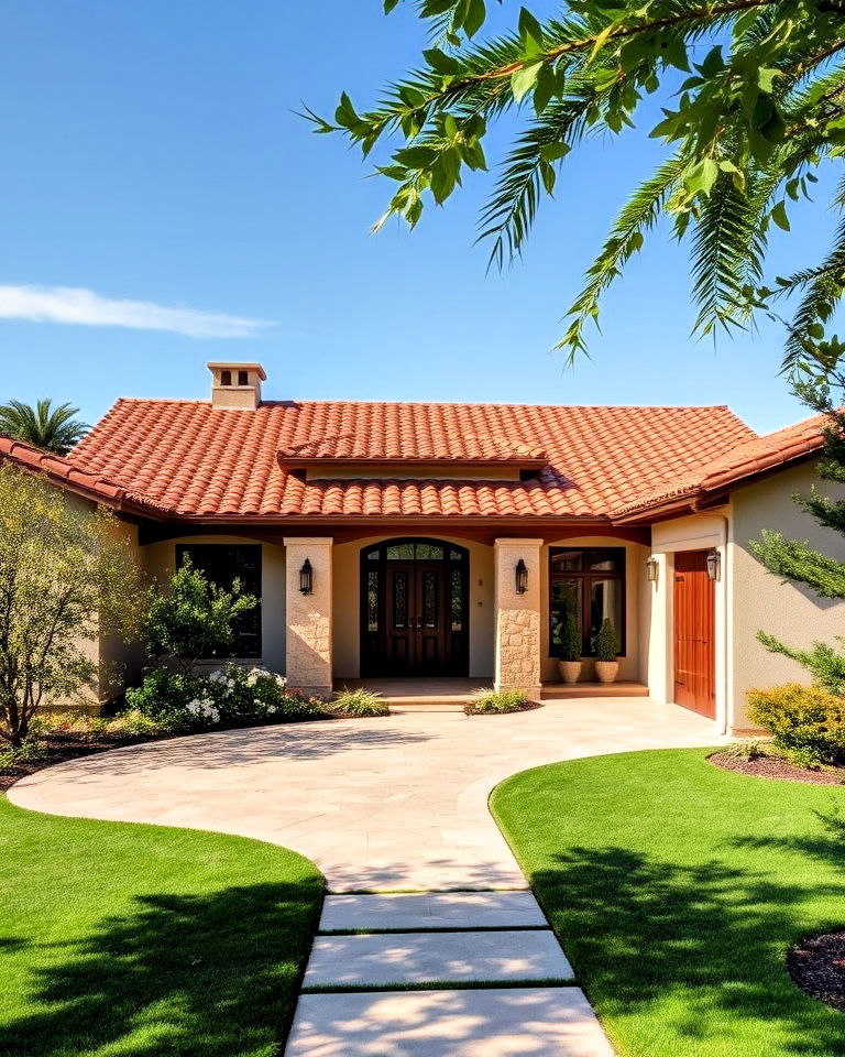 low pitched roofs for mediterranean house exterior - 25 Mediterranean House Exterior Ideas