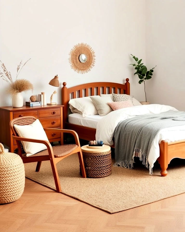 low profile furniture with a vintage twist - 25 Boho Teen Bedroom Ideas