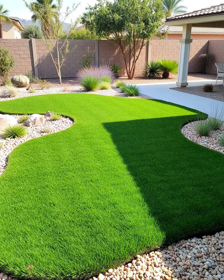 low water lawns with artificial turf - 25 Drought Tolerant Landscaping Ideas