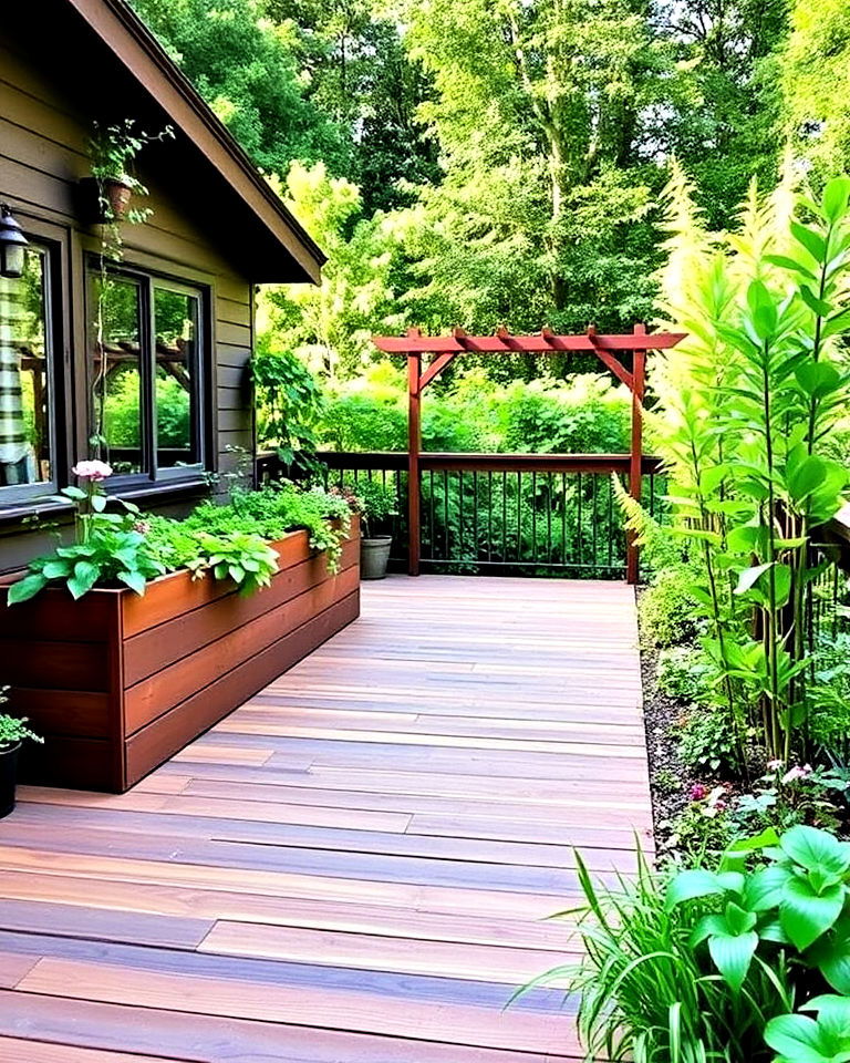 lush garden platform deck - 25 Platform Deck Ideas