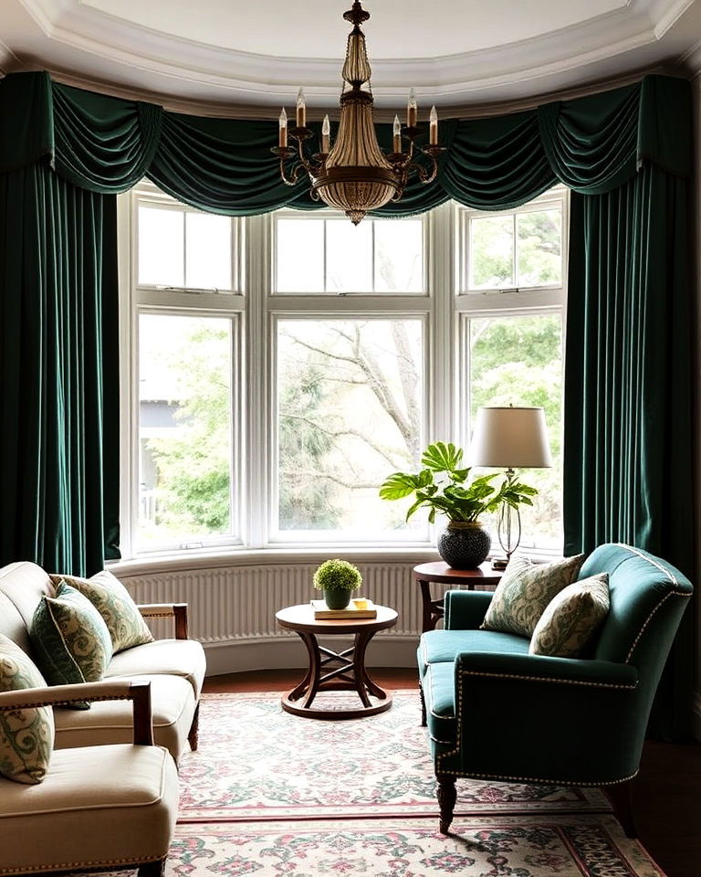 luxurious velvet sunroom curtains - 20 Sunroom Curtain Ideas