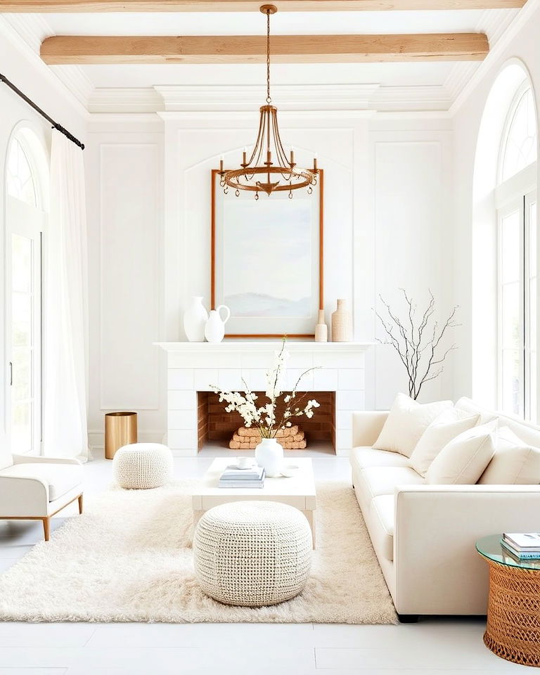 luxurious white on white layering - 20 White Interior Design Ideas