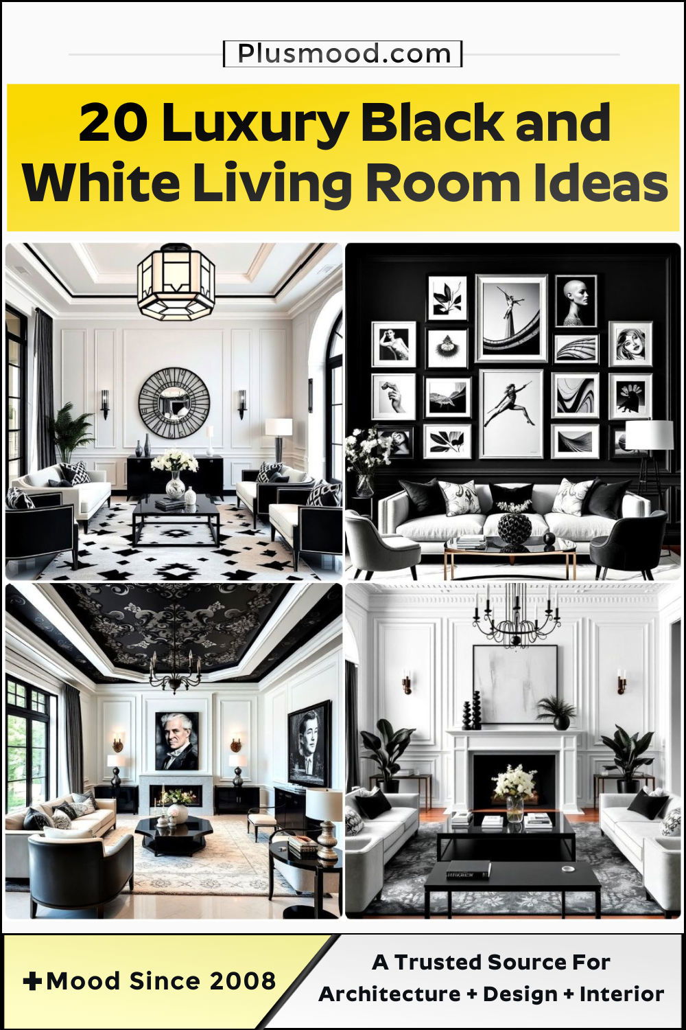 luxury black and white living room ideas