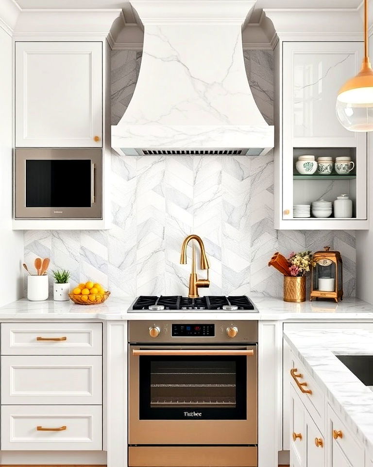 luxury marble mosaic tile designs - 15 Mosaic Tile Backsplash Kitchen Ideas