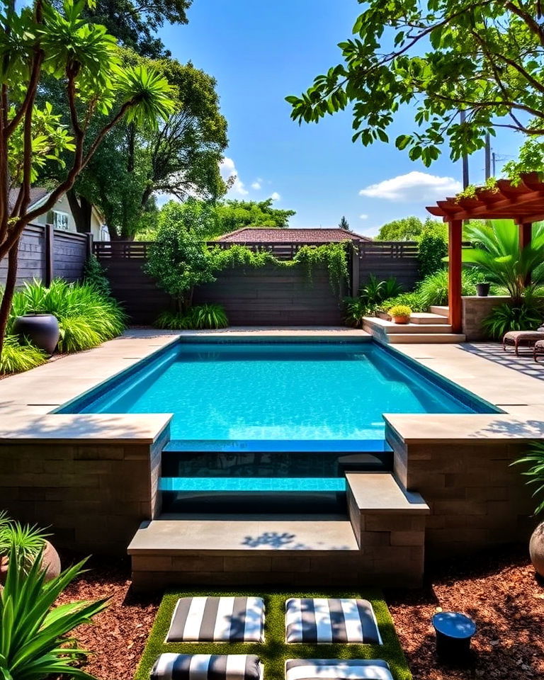 luxury sunken garden pool - 15 Garden Pool Ideas