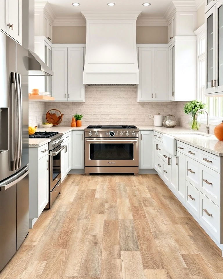 luxury vinyl tile for kitchen - 25 Vinyl Kitchen Flooring Ideas