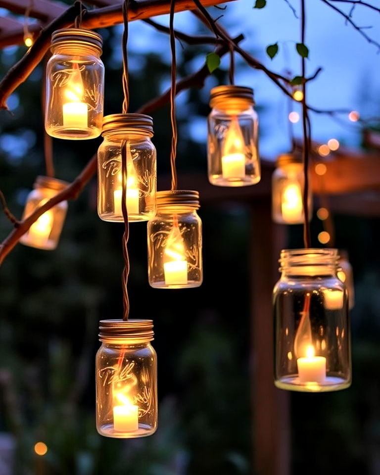 mason jar lanterns for farmhouse garden - 15 Farmhouse Garden Ideas