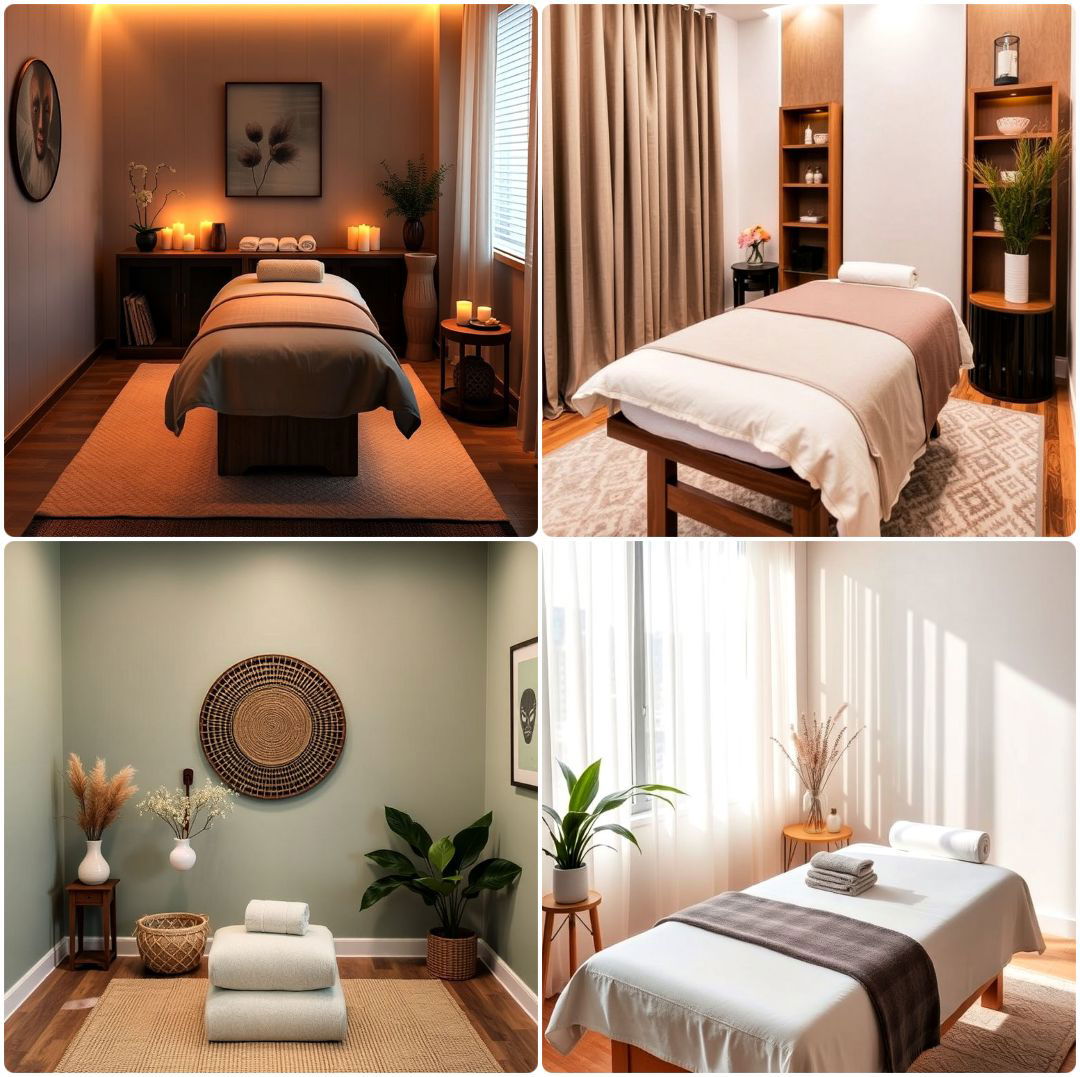 massage room setup ideas
