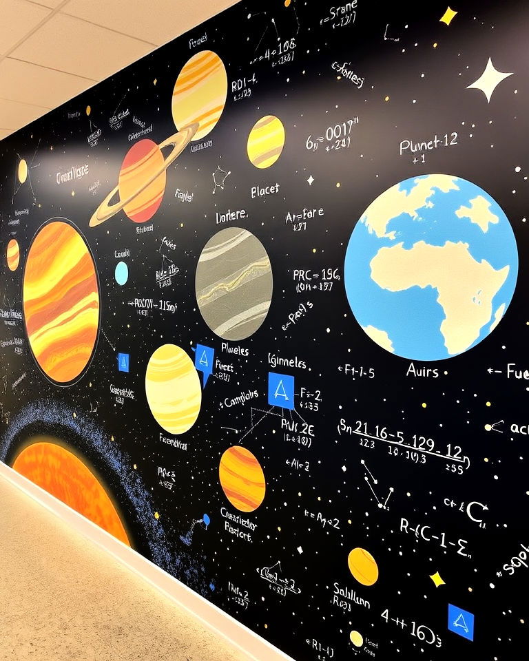 math galaxy mural - 15 Math Mural Ideas