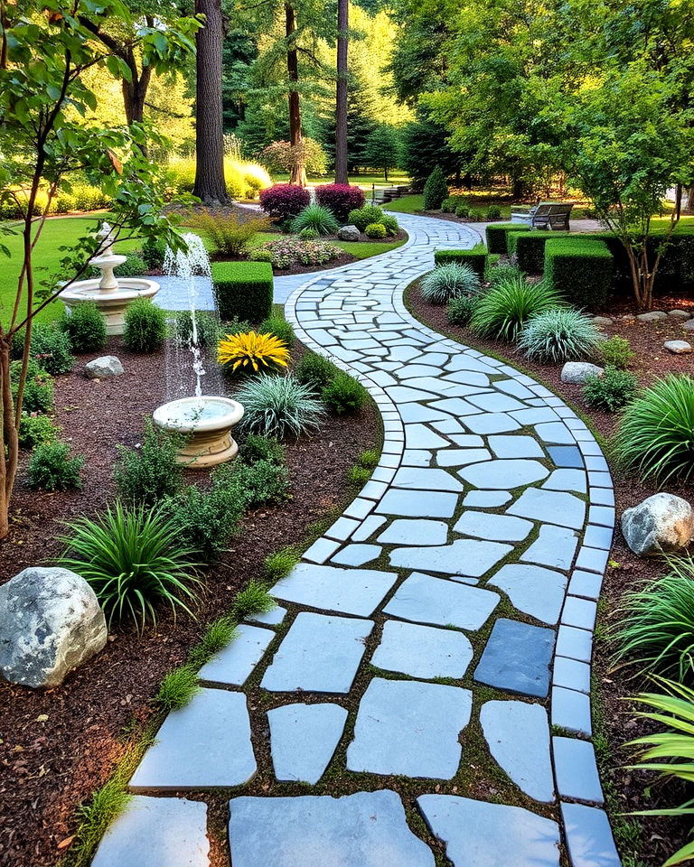 meandering bluestone pathway - 20 Bluestone Walkway Ideas