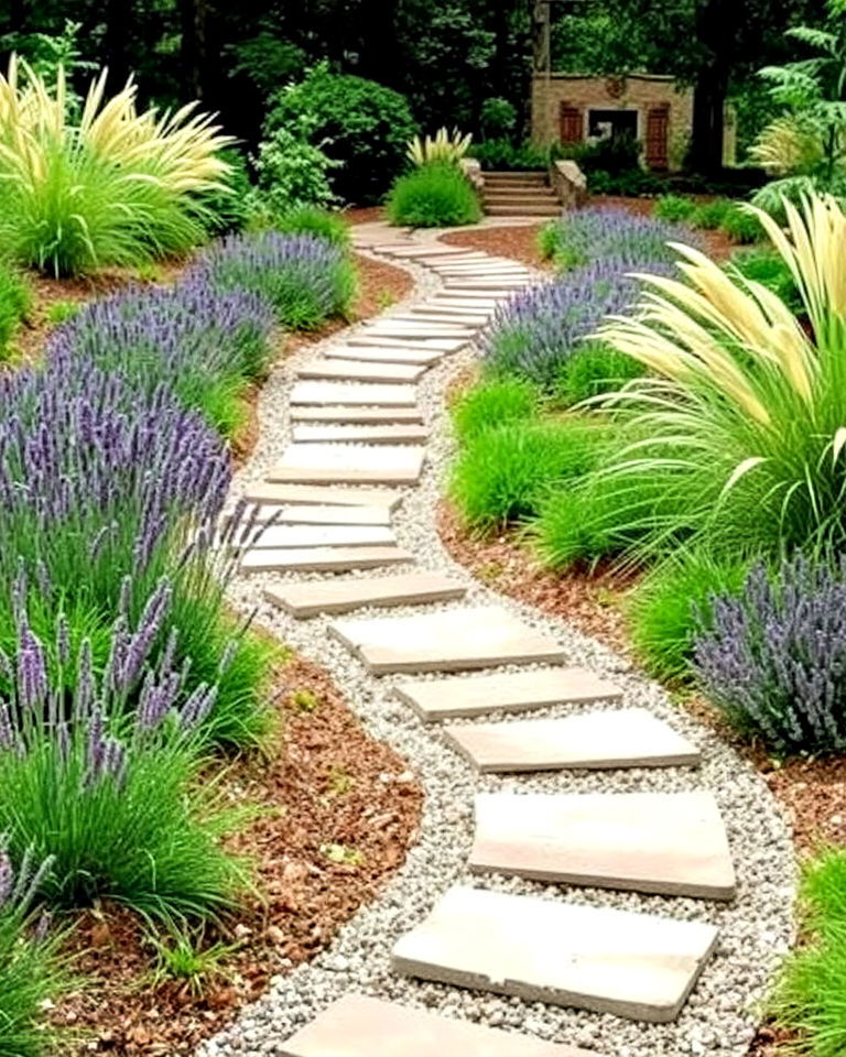 meandering pathways to sloping garden - 15 Sloping Garden Design Ideas