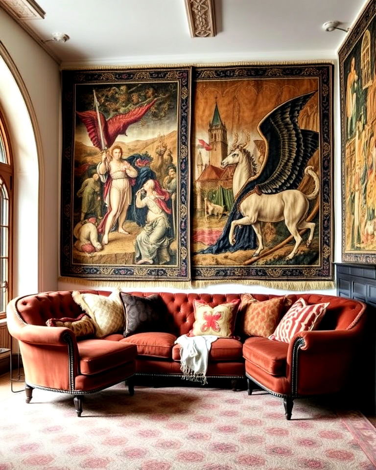 medieval tapestries for gothic interior - 25 Gothic Interior Design Ideas
