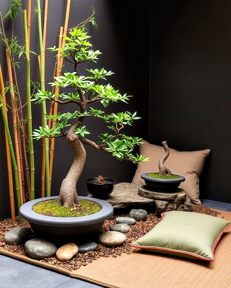 meditation bonsai corner - 15 Bonsai Garden Ideas