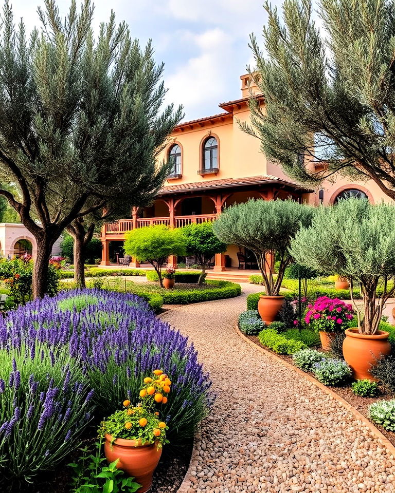 mediterranean inspired garden - 25 Mediterranean Mansion Ideas