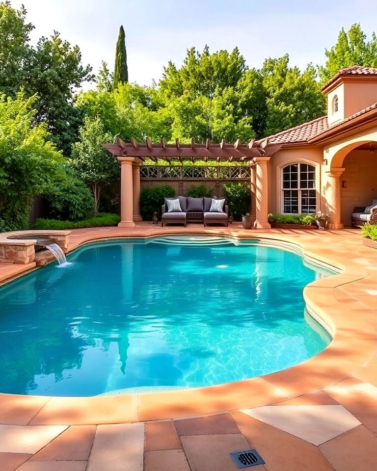 mediterranean inspired pool - 15 Front Yard Pool Ideas