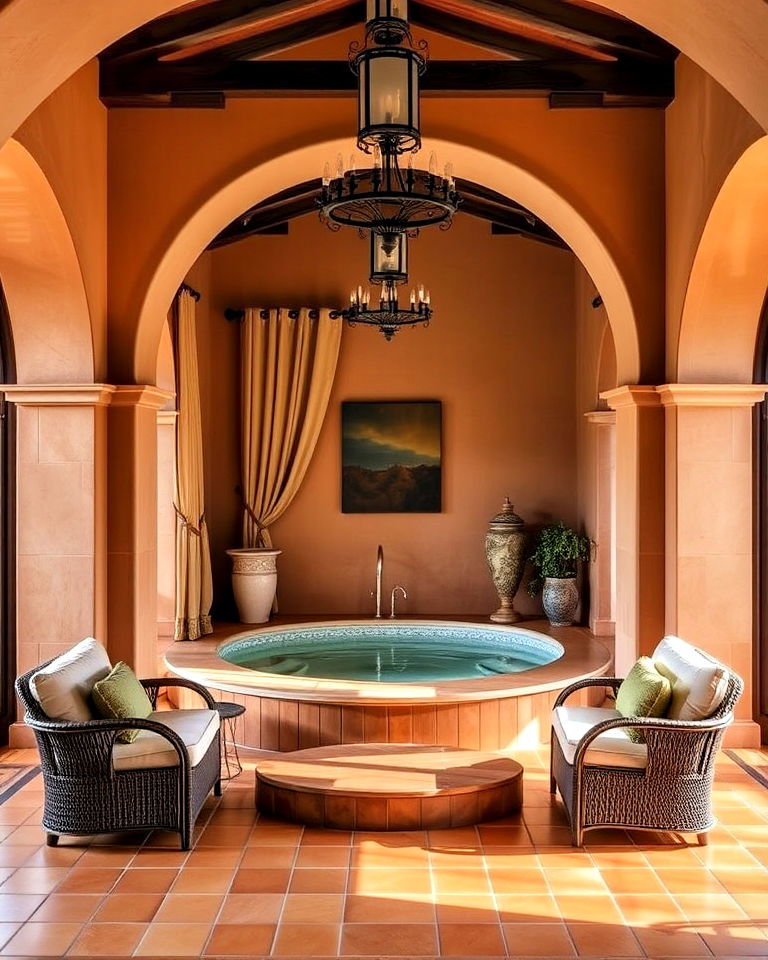 mediterranean style hot tub room - 15 Hot Tub Room Ideas