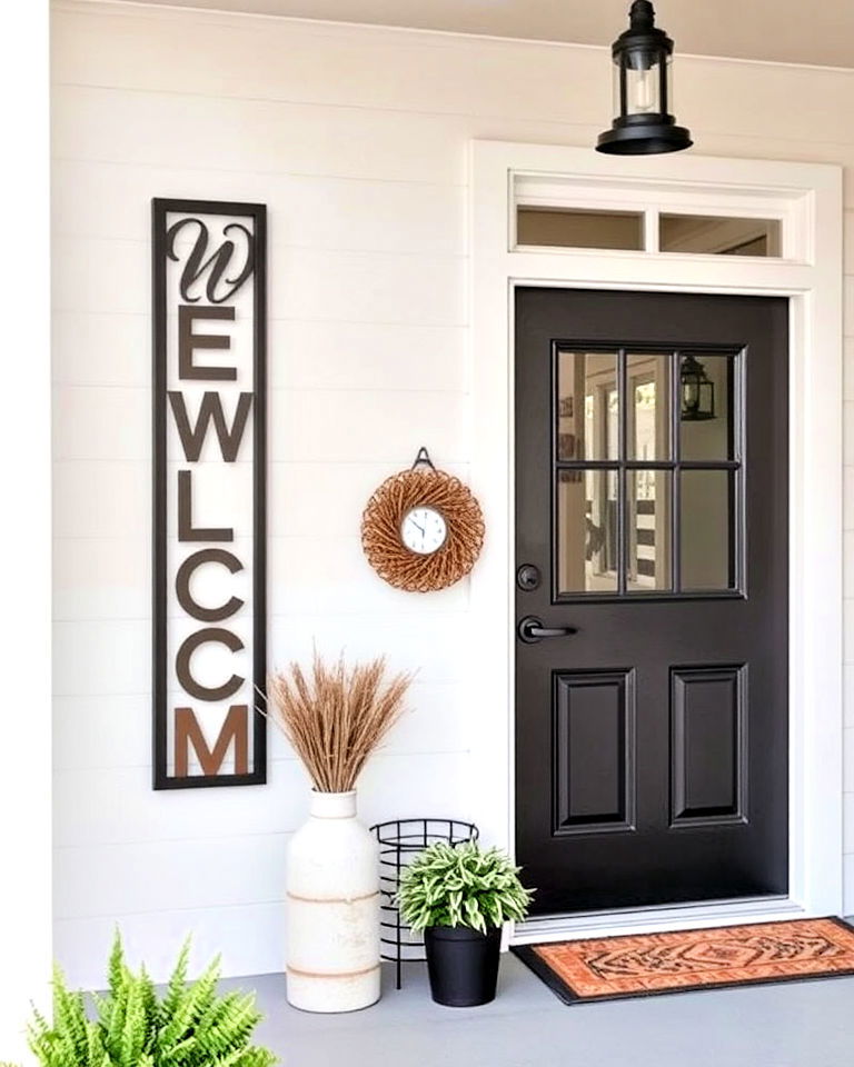 metal cut out welcome sign for front porch - 25 Welcome Sign Ideas for Front Porch