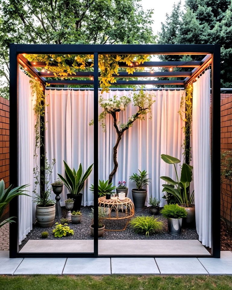 metal frame garden enclosure - 15 Enclosed Garden Ideas