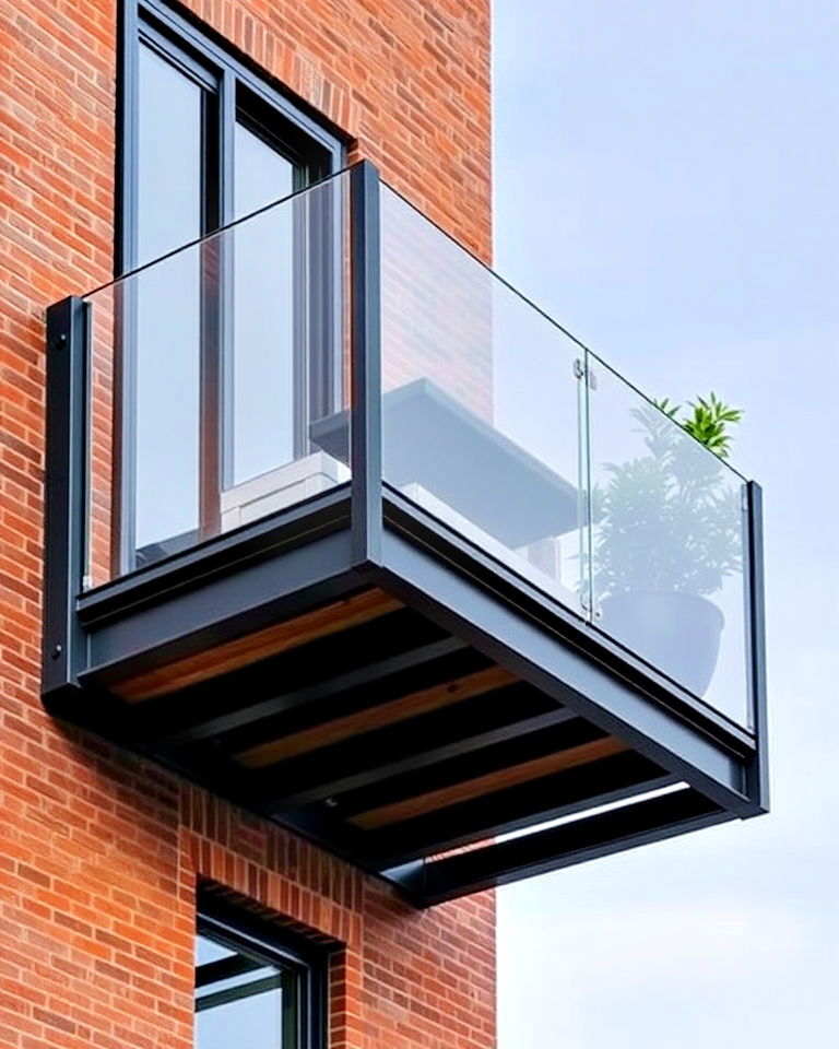 metal framed cantilever balcony - 15 Cantilever Balcony Ideas
