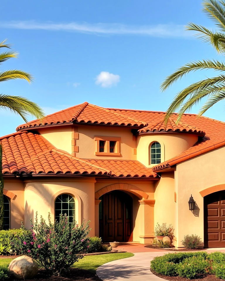 mexican clay tile roofs - 25 Mexican Style House Design Ideas