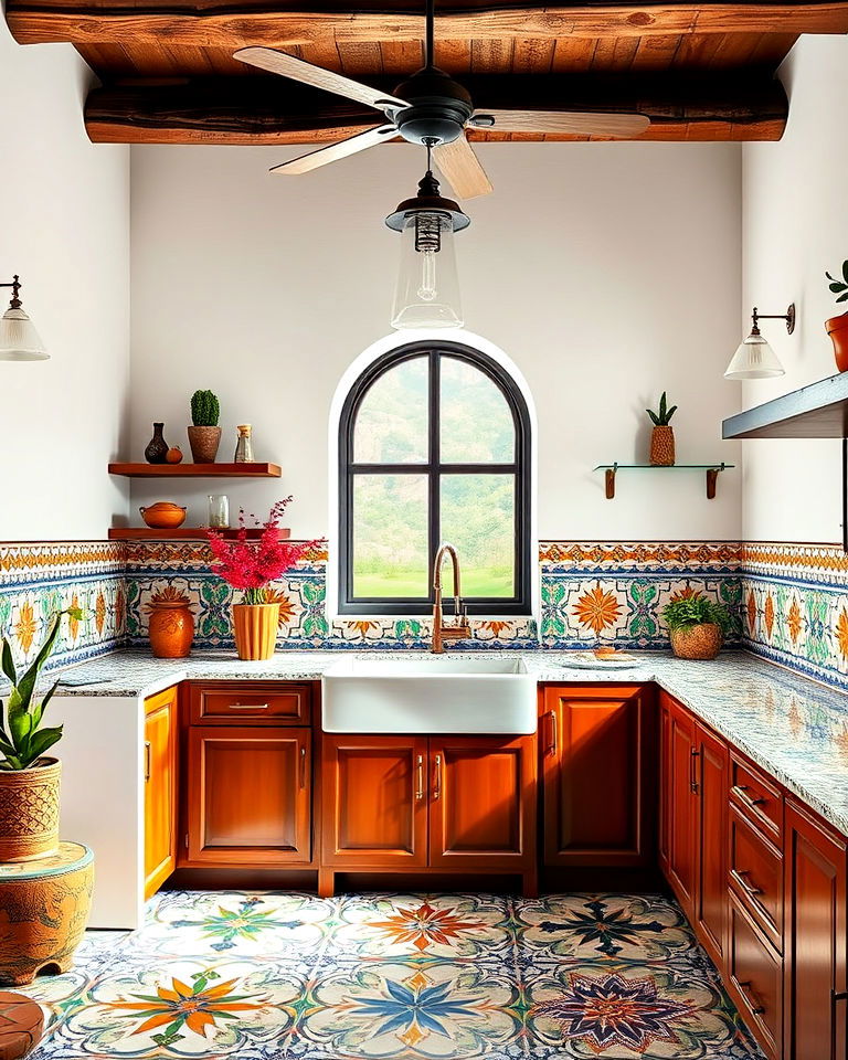 mexican style talavera tile - 25 Mexican Style House Design Ideas