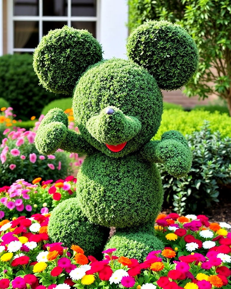 mickey mouse garden topiary - 15 Disney Garden Ideas