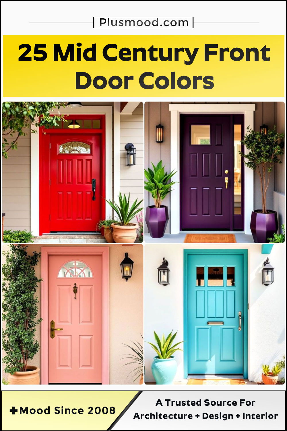 mid century front door colors