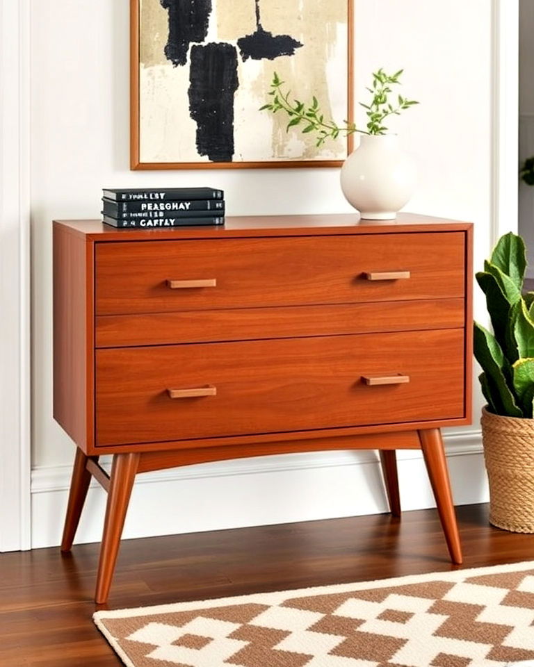 mid century modern dresser entryway statement - 15 Entryway Dresser Ideas