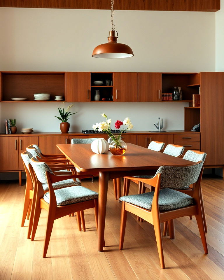 mid century modern furniture for dining room - 15 1960s Dining Room Ideas