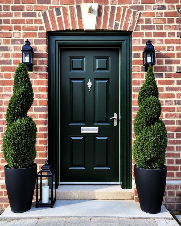midnight green for subtle drama - 15 Dark Green Front Door Ideas