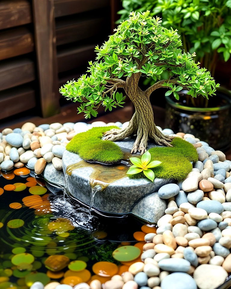 miniature water feature bonsai garden - 15 Bonsai Garden Ideas