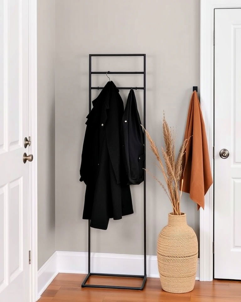 minimal coat stands for entryway - 15 Minimalist Entryway Ideas