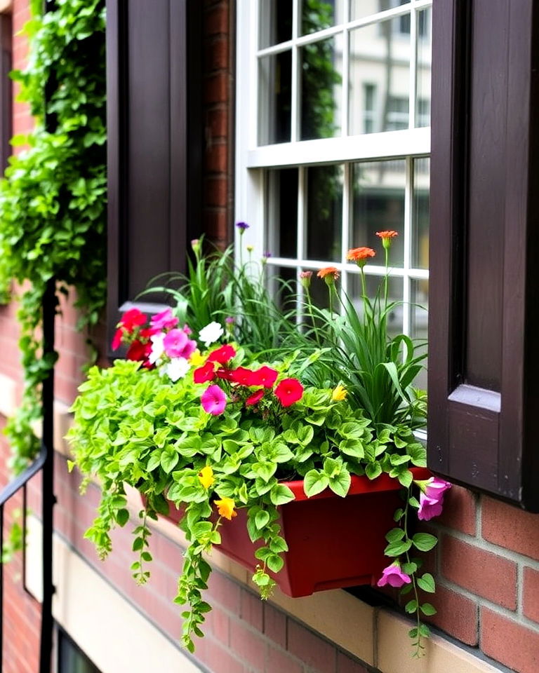 minimal window boxes - 20 Urban Garden Ideas