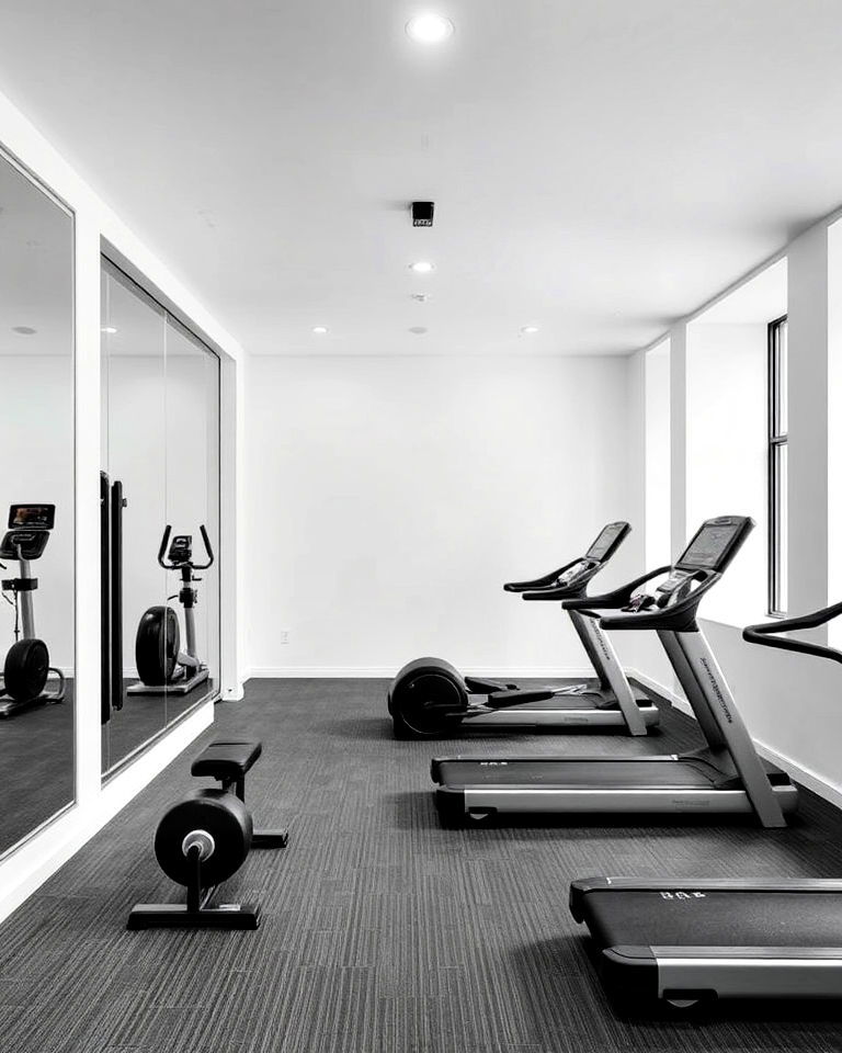 minimalist aesthetic gym interior - 25 Gym Interior Design Ideas