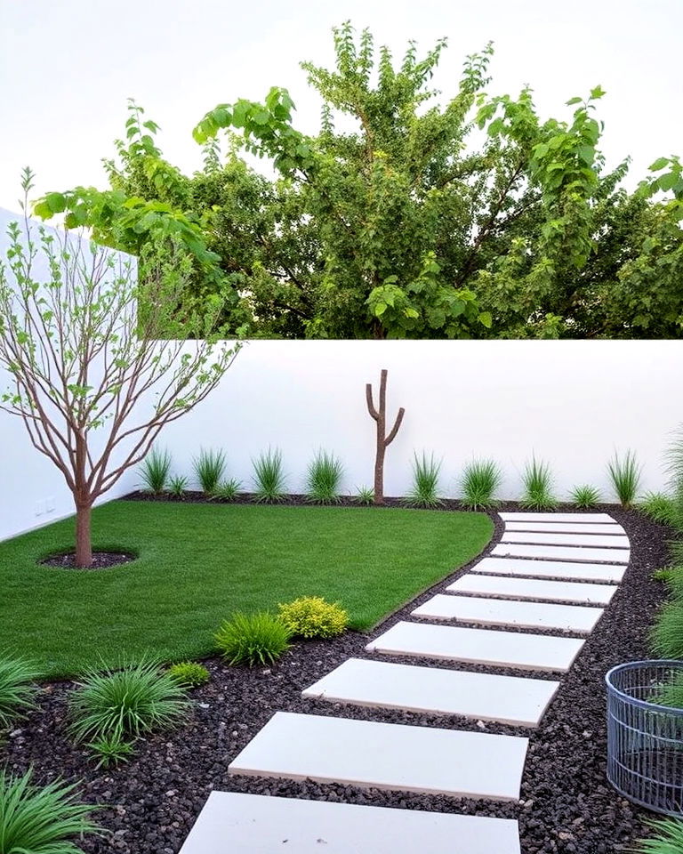 minimalist landscapes prioritize open space over dense planting - 20 Minimalist Landscaping Ideas