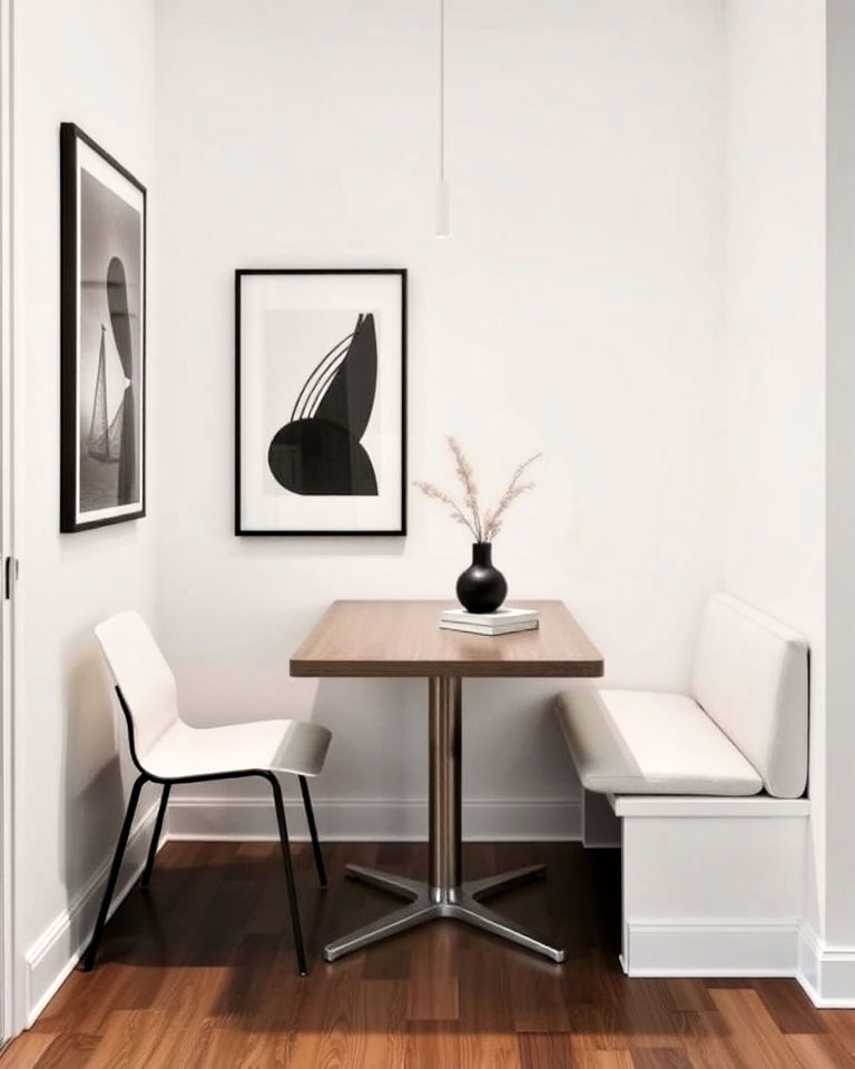 minimalist modern elegance corner breakfast nook - 20 Corner Breakfast Nook Ideas