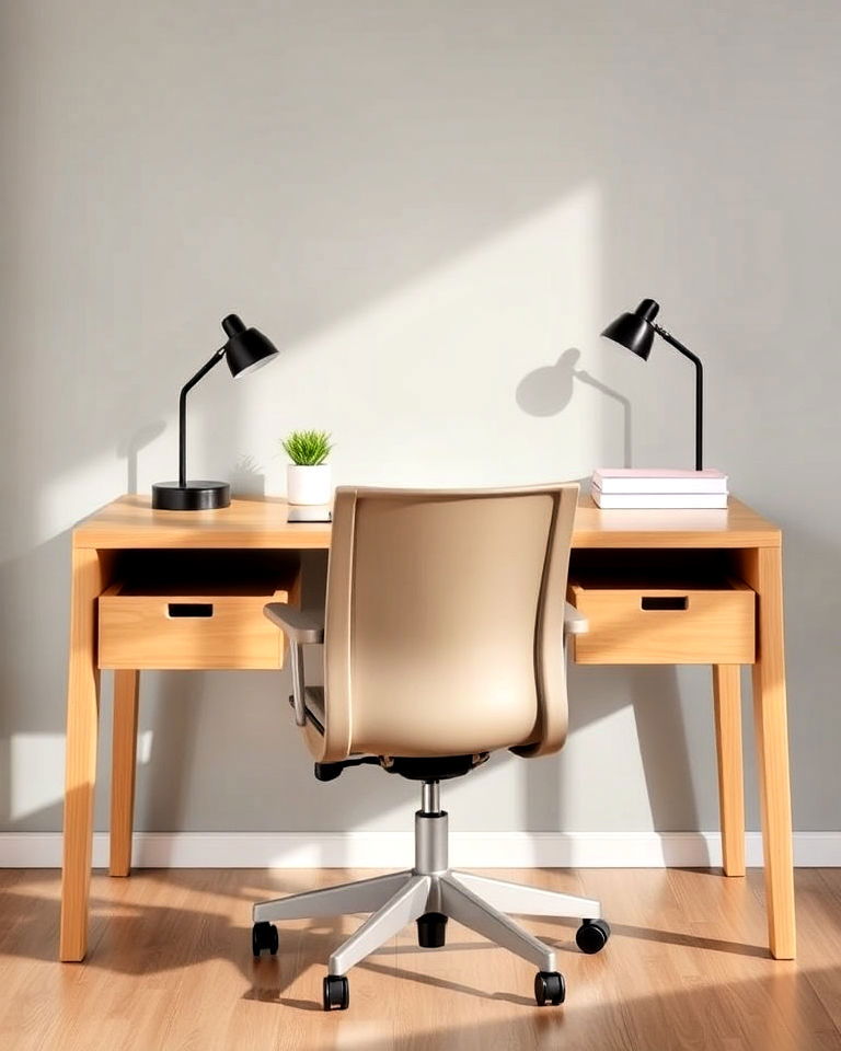 minimalist office desk setup - 30 Japandi Style Home Office Ideas