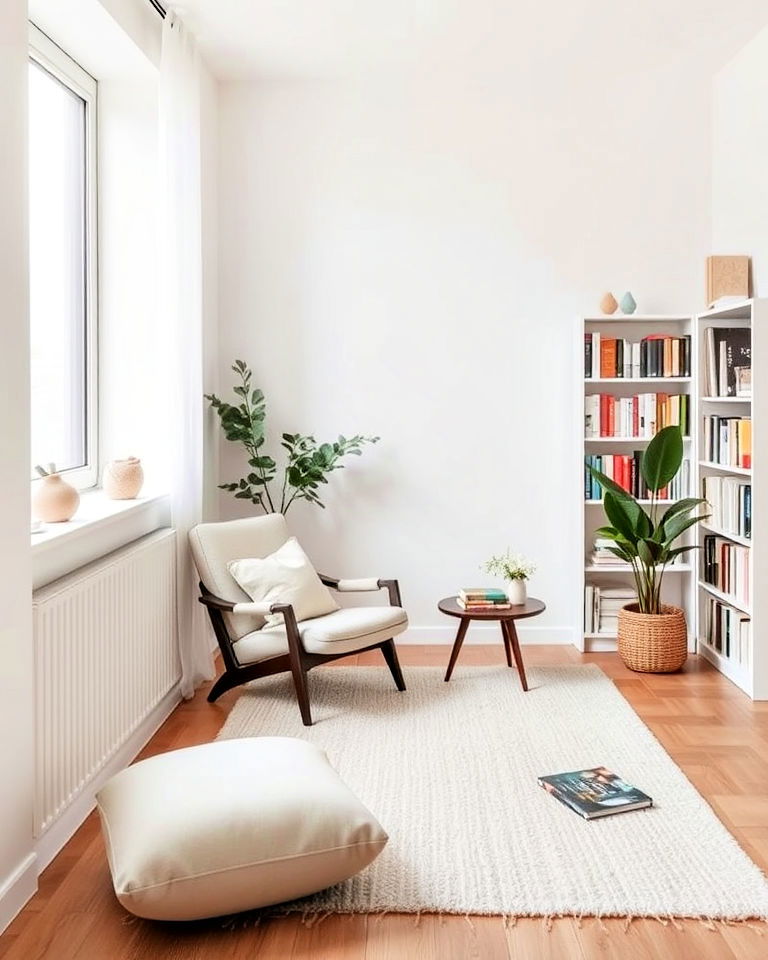 minimalist reading space - 25 Reading Room Ideas