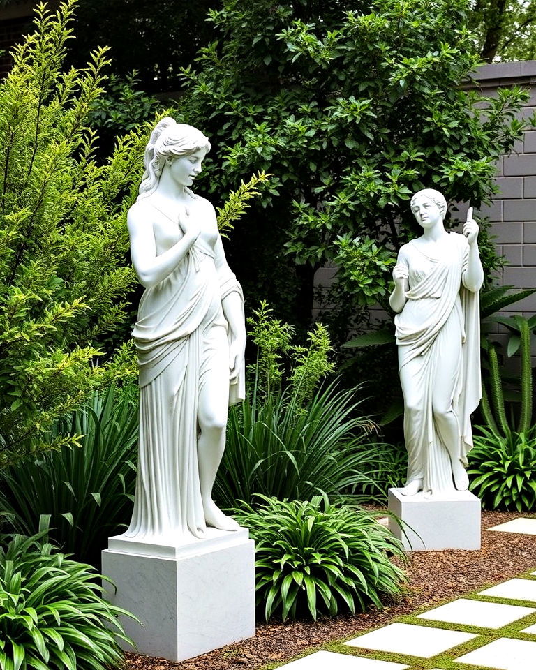 minimalist sculptures for artistic touches - 25 Greek Garden Ideas