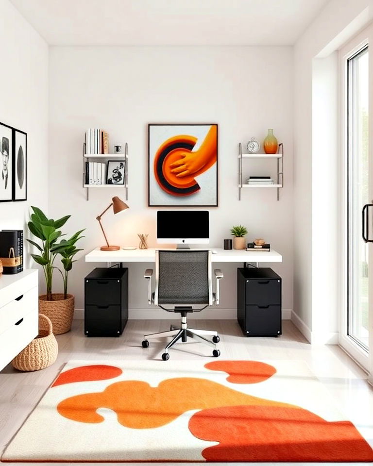 minimalist setup embrace clean lines home office - 25 Contemporary Home Office Ideas