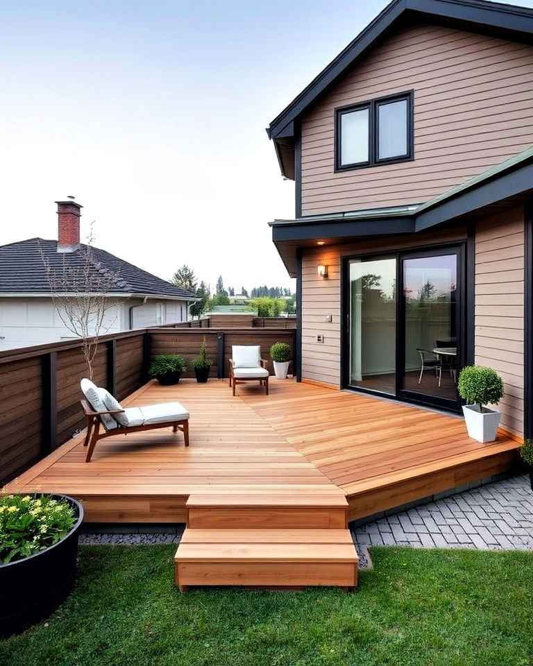 minimalist wooden platform deck - 25 Platform Deck Ideas